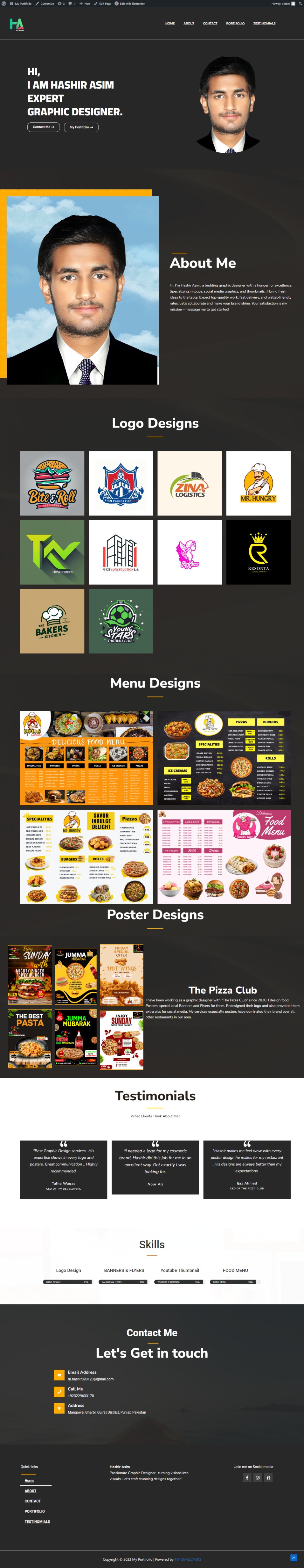 Portfolio Graphics Screenshot